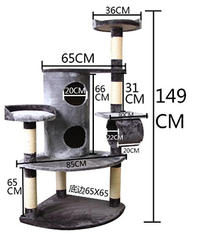 Large OEM Best Pet Cat Climbing in Tree with Condo House
