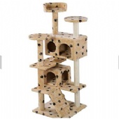 Large White Cat Tree with Condo House